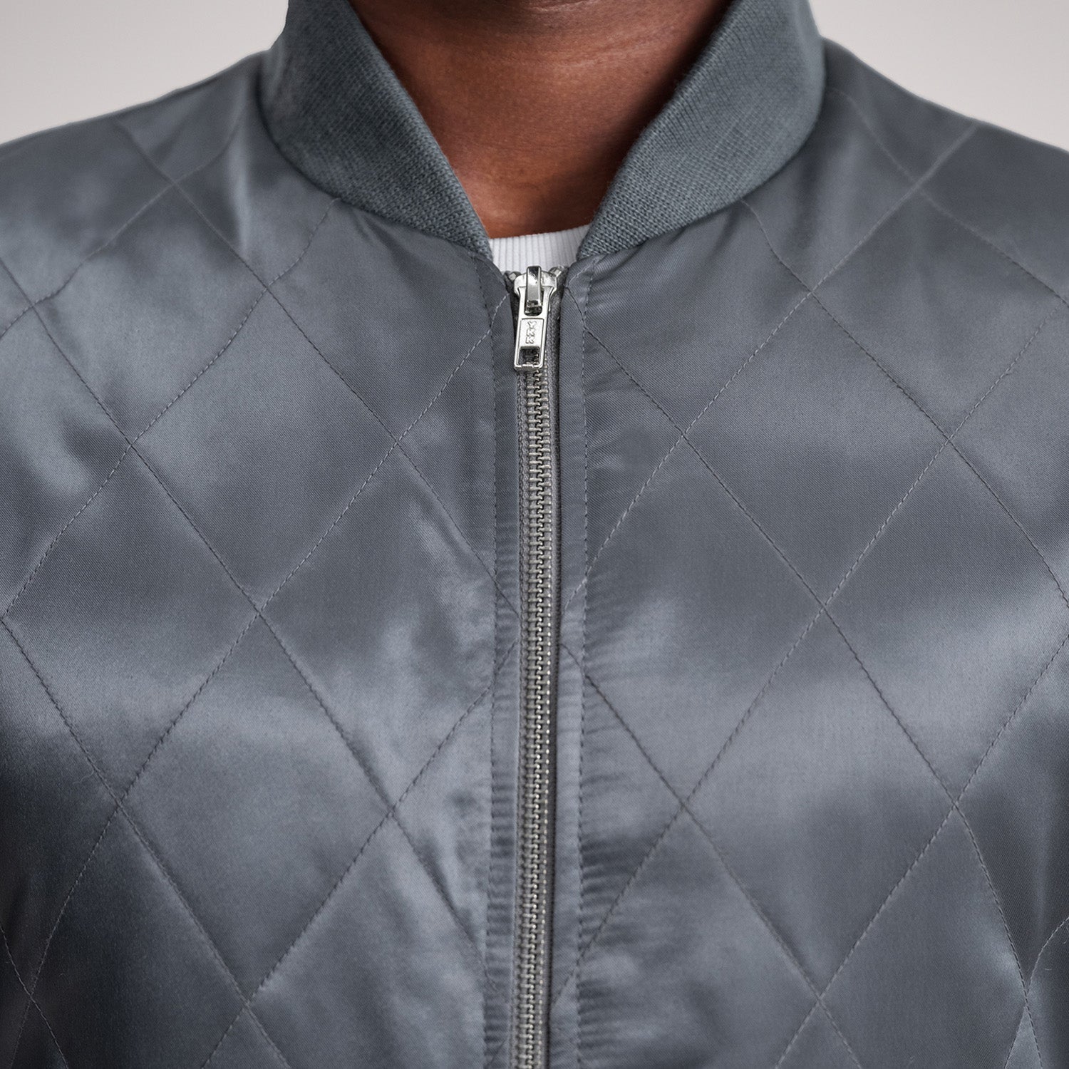 Danson Quilted Grey Varsity Jacket by Dash Racegear - men Jacket view 6