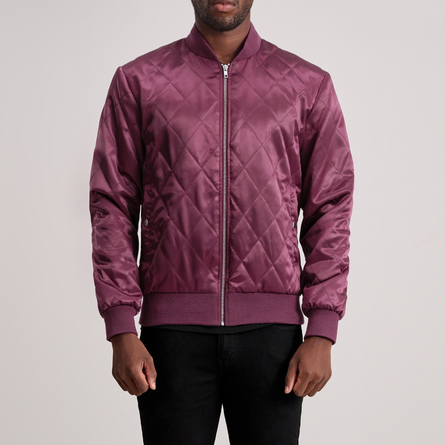 Danson Quilted Maroon Varsity Jacket by Dash Racegear - men Jacket view 1