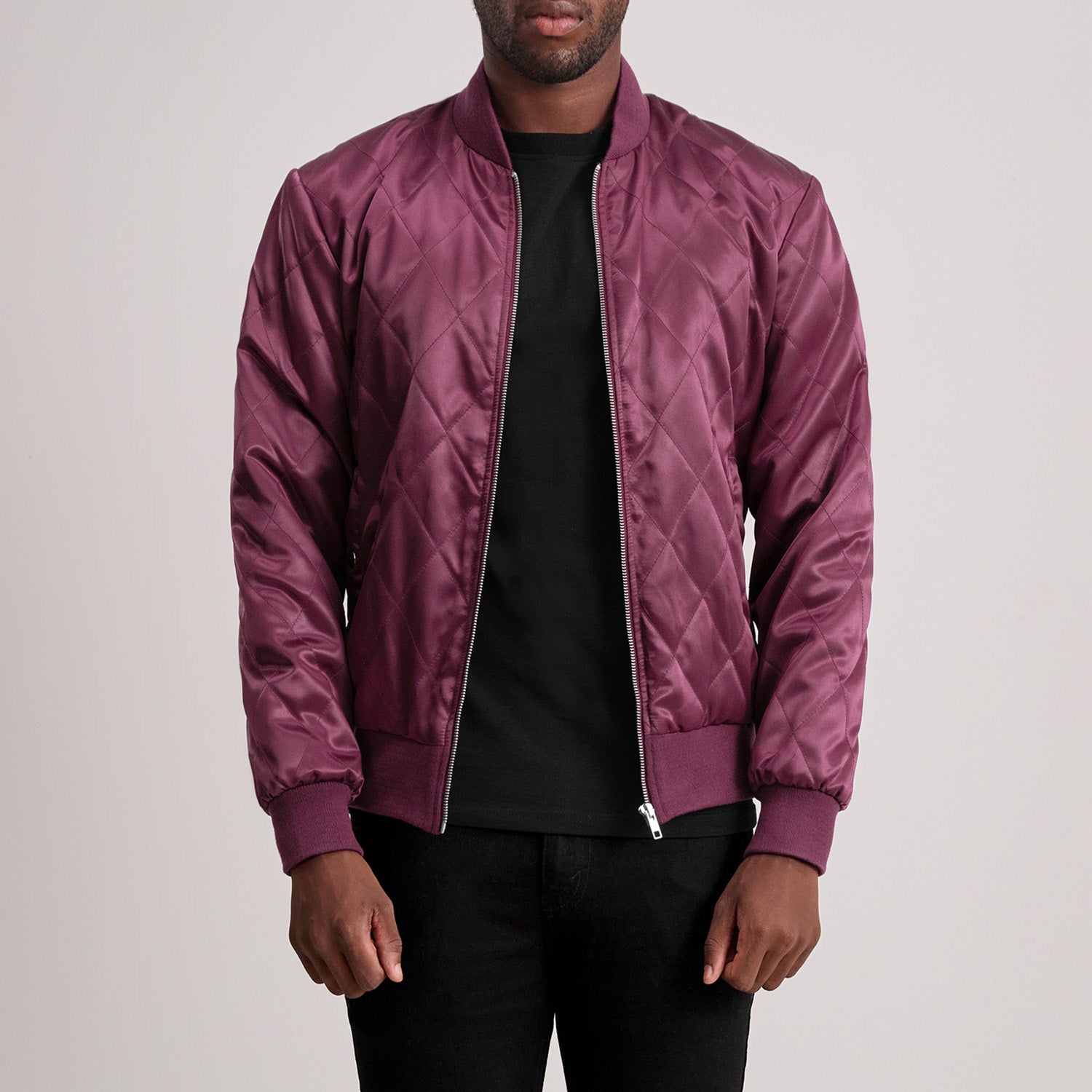 Danson Quilted Maroon Varsity Jacket by Dash Racegear - men Jacket view 3