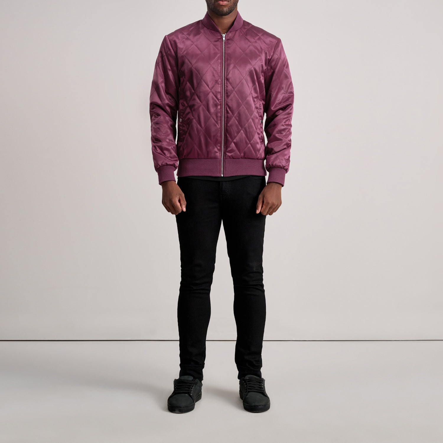 Danson Quilted Maroon Varsity Jacket by Dash Racegear - men Jacket view 4