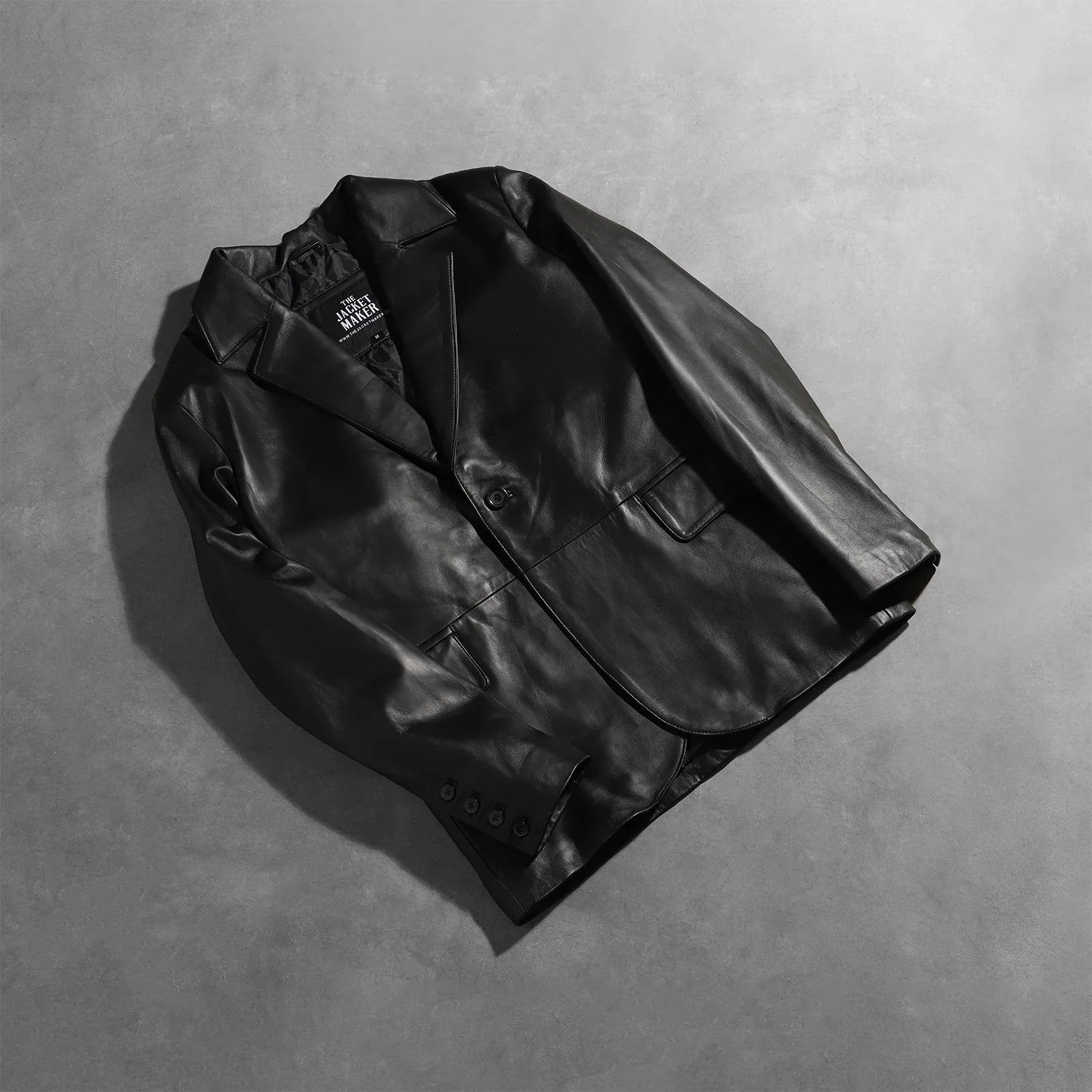 Daron Black Leather Blazer by Dash Racegear - men Jacket view 7