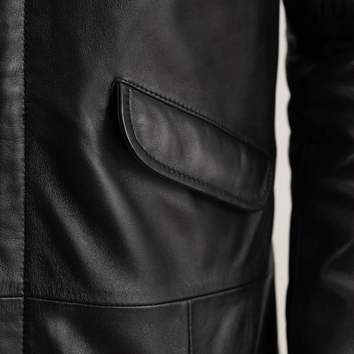 Delvin Black Leather Parka by Dash Racegear - men Jacket view 6