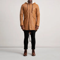 Delvin Tan Leather Parka by Dash Racegear - men Jacket view 3