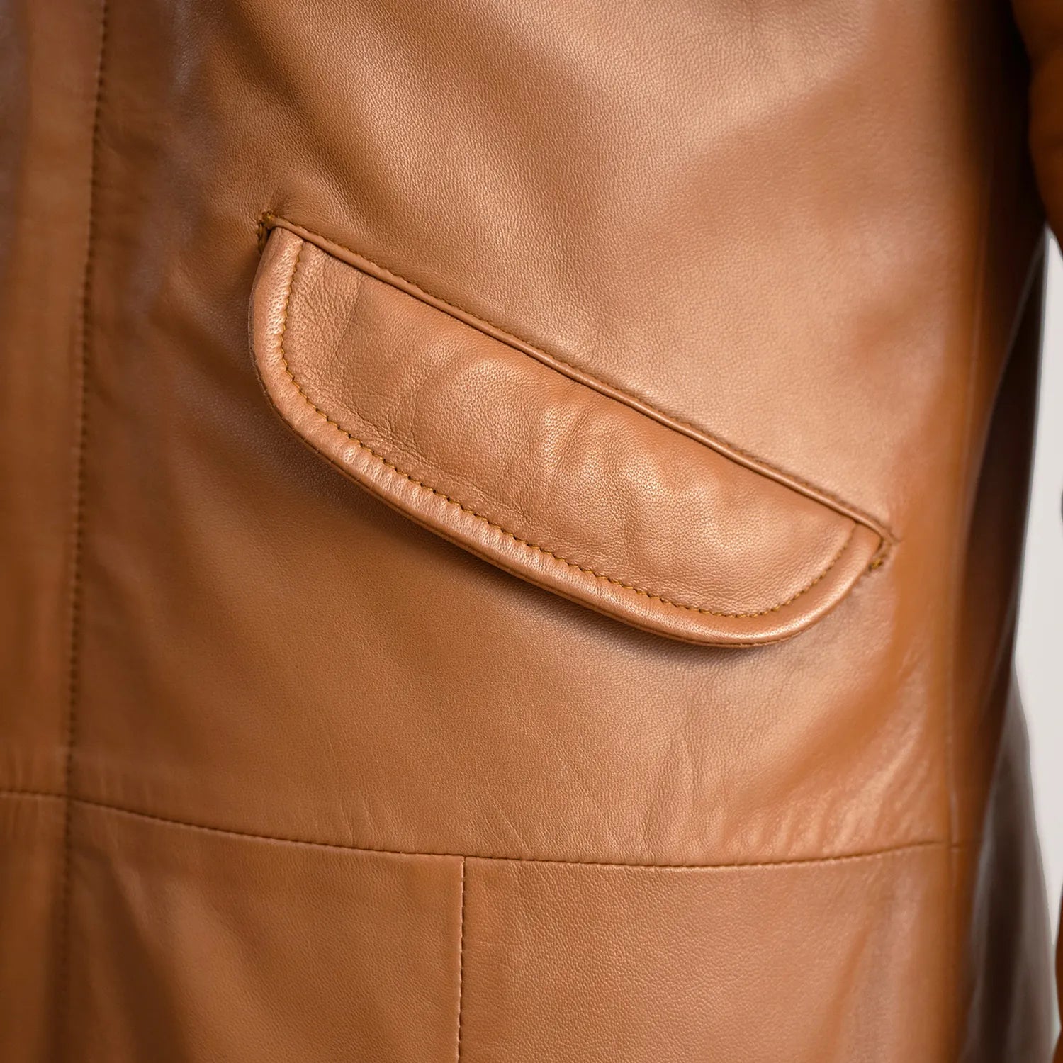 Delvin Tan Leather Parka by Dash Racegear - men Jacket view 6