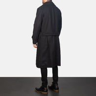 Detective Black Wool Coat by Dash Racegear - men Jacket view 5