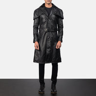 Deux Black Leather Duster by Dash Racegear - men Jacket view 2