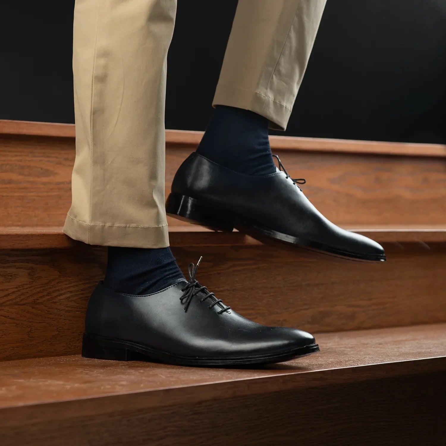 Director Wholecut Black Leather Shoes by Dash Racegear - men Leather Shoes view 9