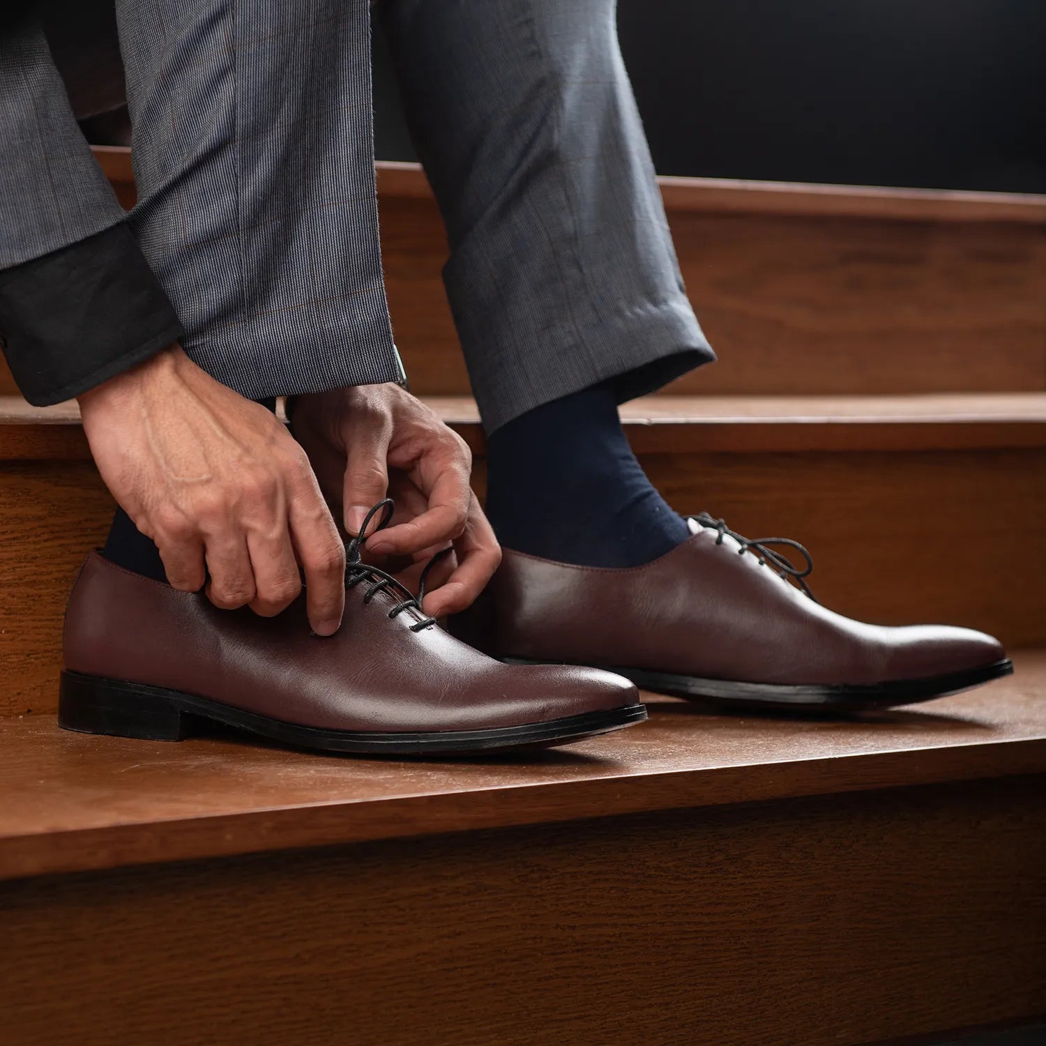 Director Wholecut Maroon Leather Shoes by Dash Racegear - men Leather Shoes view 9