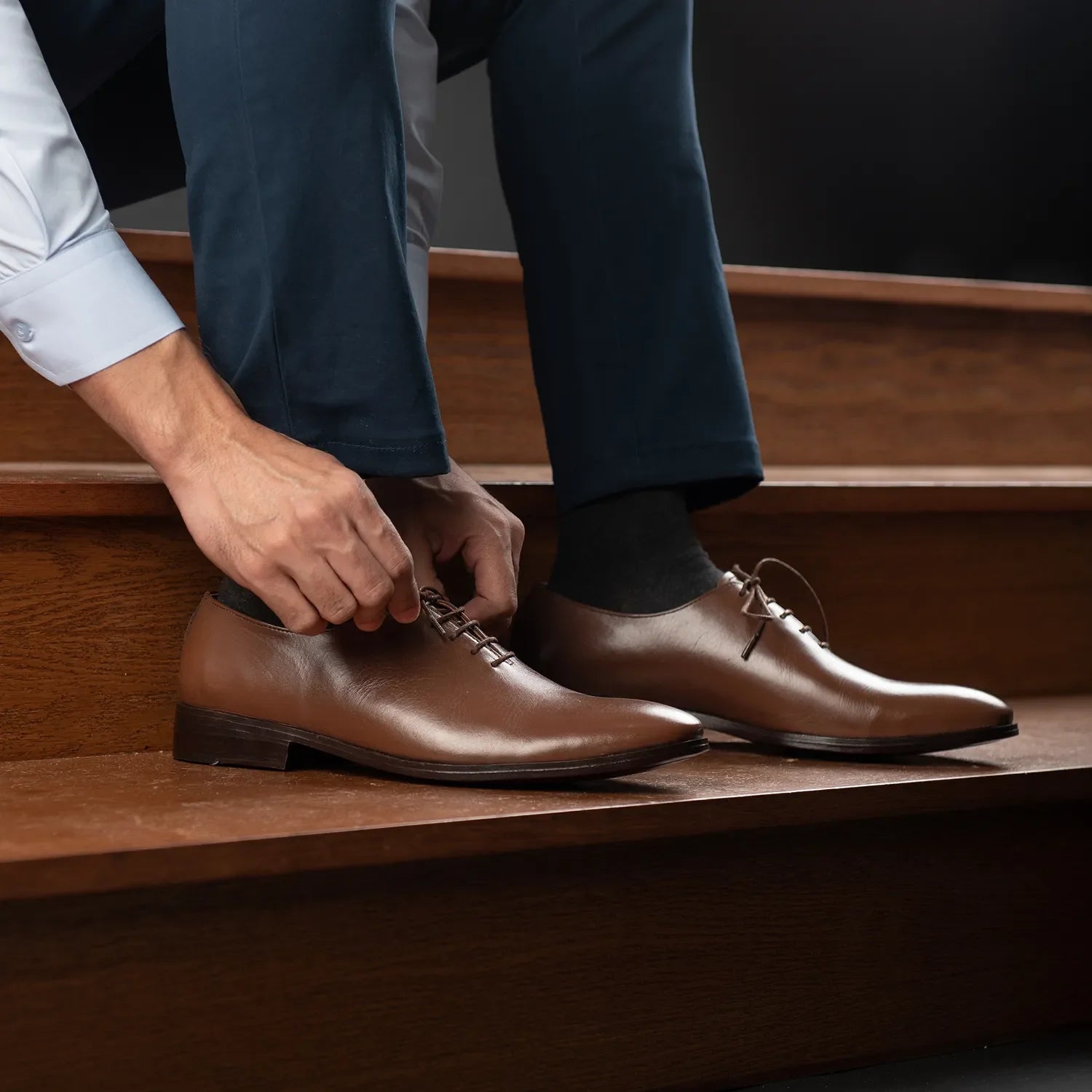 Director Wholecut Tan Leather Shoes by Dash Racegear - men Leather Shoes view 10