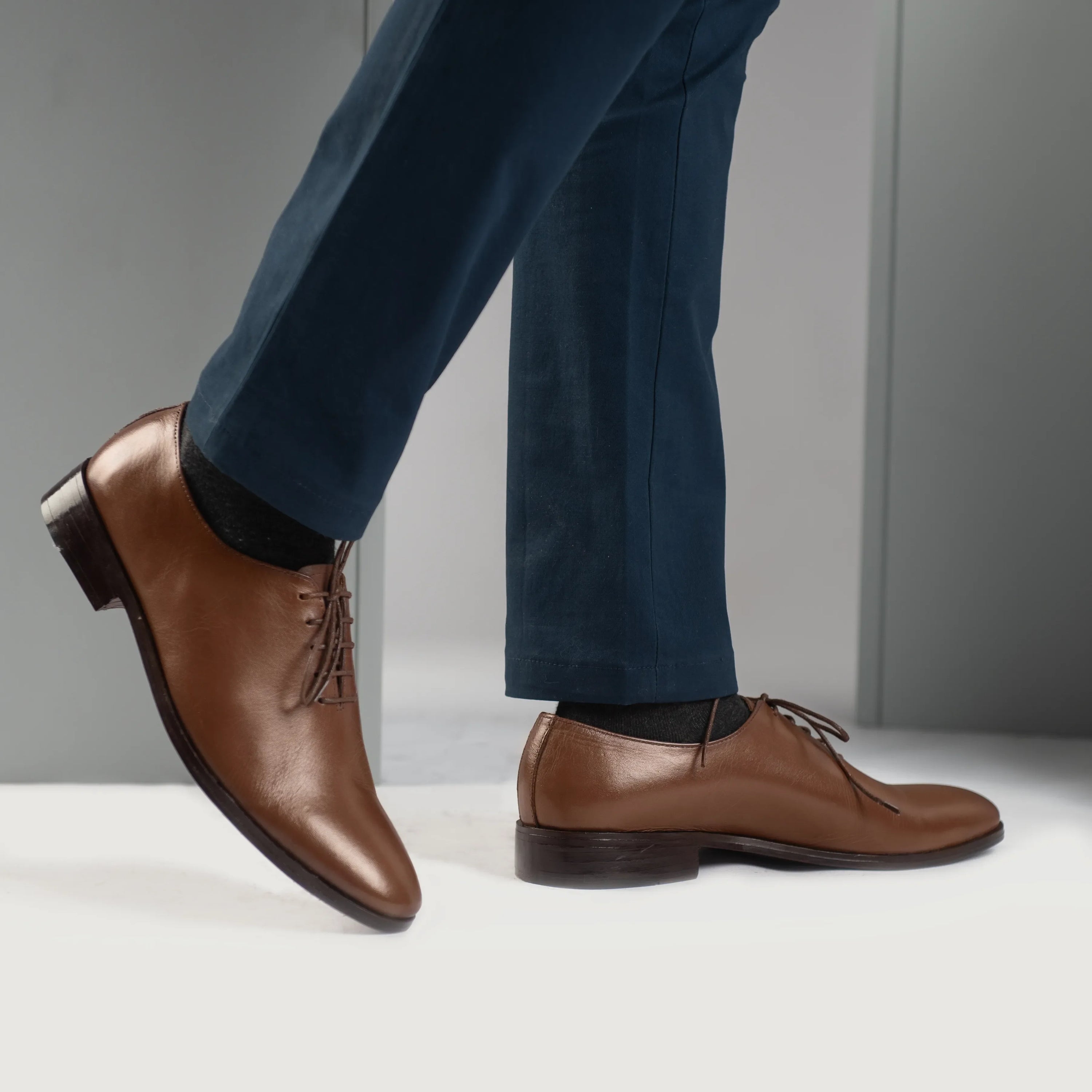 Director Wholecut Tan Leather Shoes by Dash Racegear - men Leather Shoes view 8