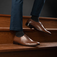 Director Wholecut Tan Leather Shoes by Dash Racegear - men Leather Shoes view 9