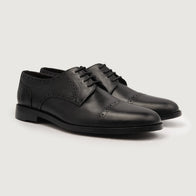 Dirk Brogues Derby Black Leather Shoes by Dash Racegear - men Leather Shoes view 1