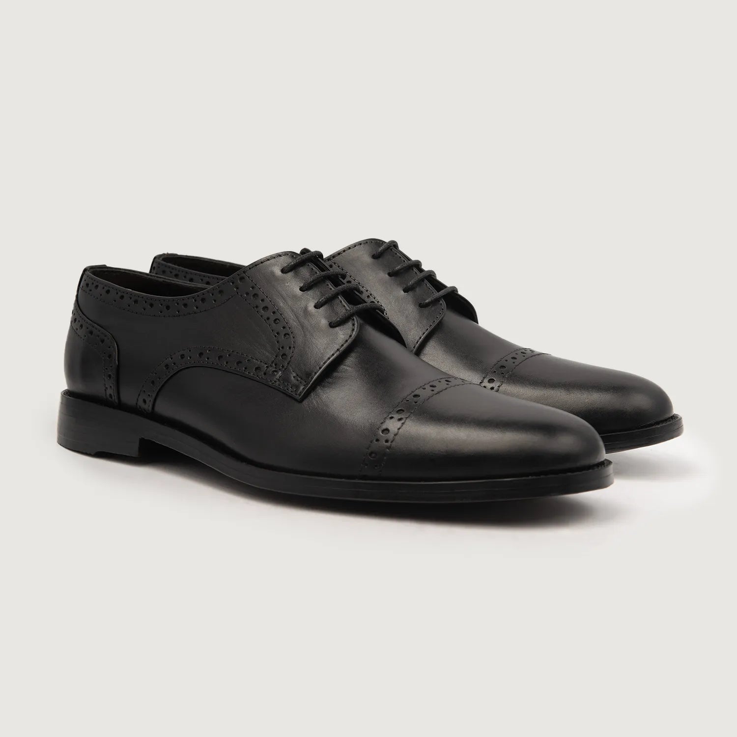 Dirk Brogues Derby Black Leather Shoes by Dash Racegear - men Leather Shoes view 1