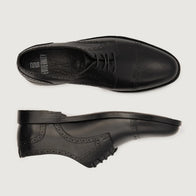Dirk Brogues Derby Black Leather Shoes by Dash Racegear - men Leather Shoes view 3