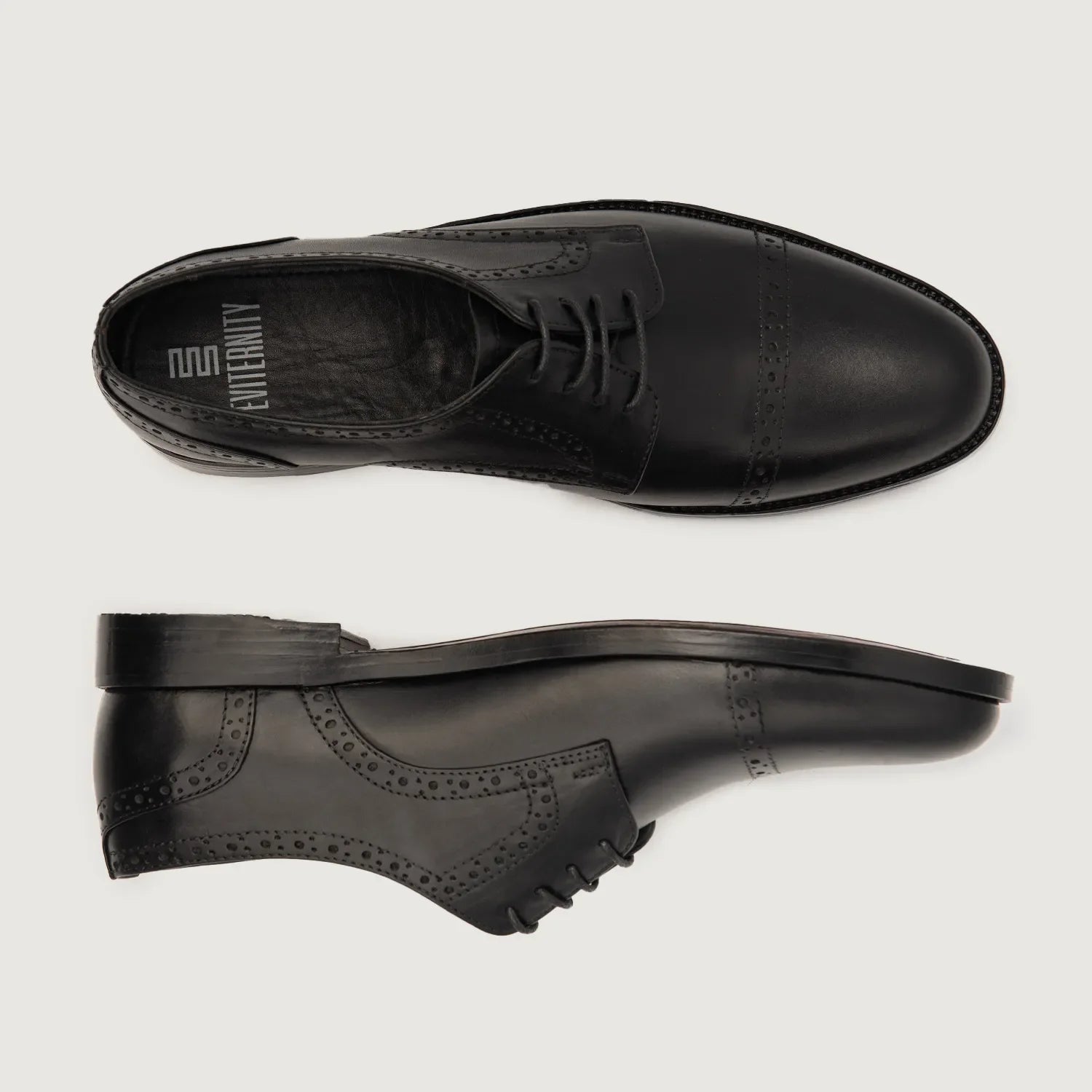 Dirk Brogues Derby Black Leather Shoes by Dash Racegear - men Leather Shoes view 3