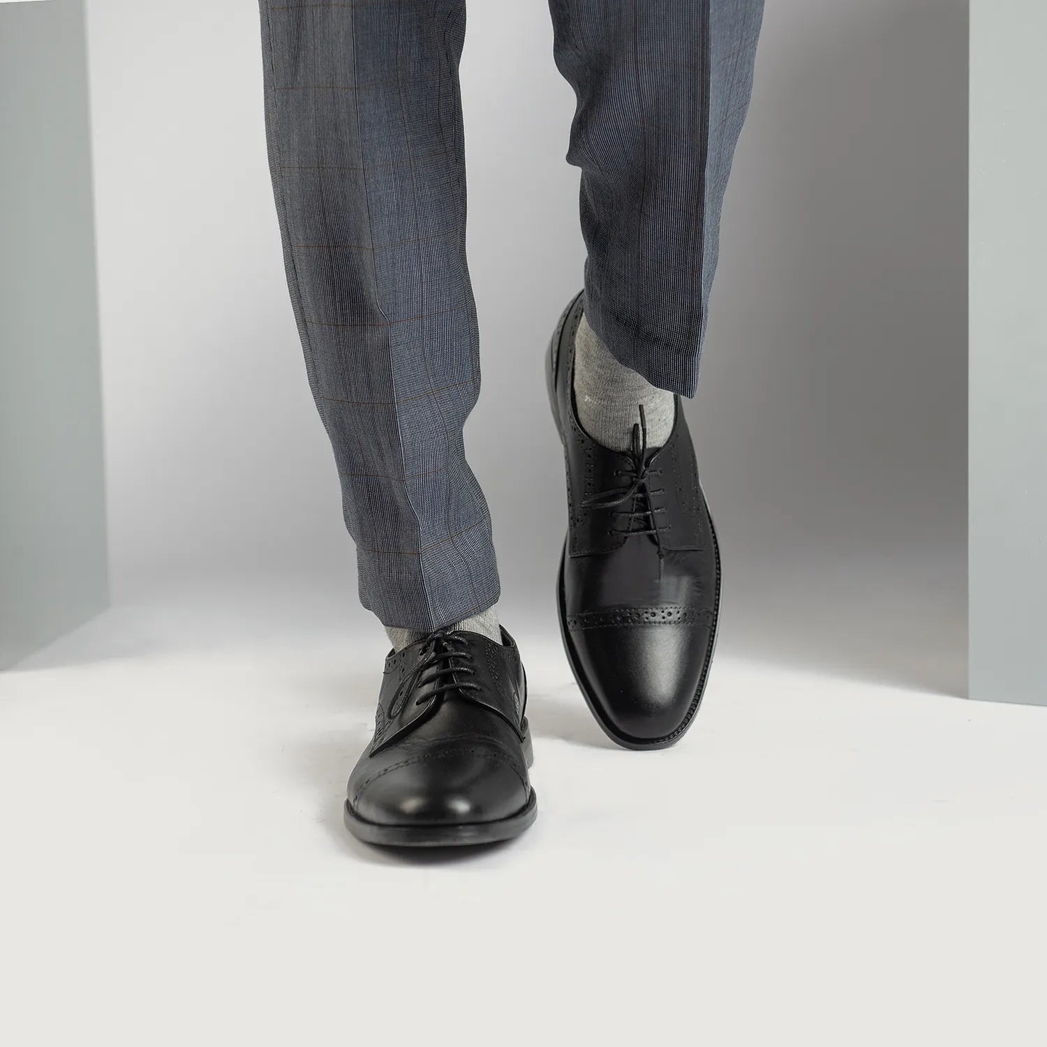 Dirk Brogues Derby Black Leather Shoes by Dash Racegear - men Leather Shoes view 7