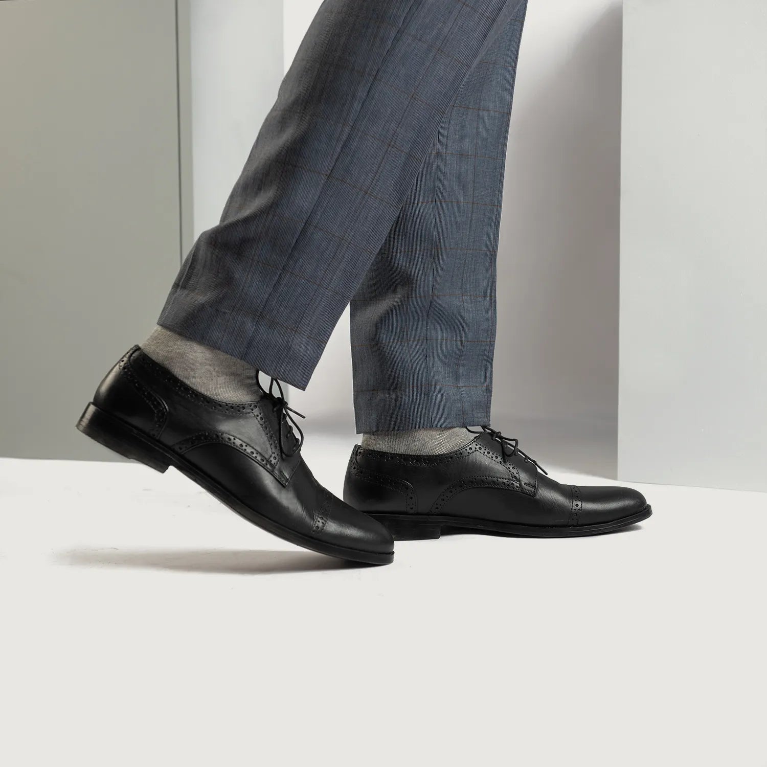 Dirk Brogues Derby Black Leather Shoes by Dash Racegear - men Leather Shoes view 8
