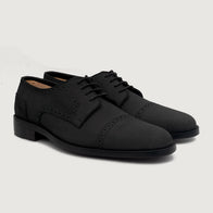 Dirk Brogues Derby Black Nubuck Leather Shoes by Dash Racegear - men Leather Shoes view 1