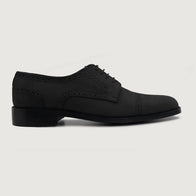 Dirk Brogues Derby Black Nubuck Leather Shoes by Dash Racegear - men Leather Shoes view 2