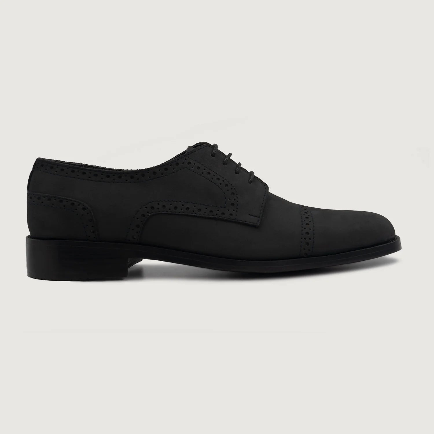 Dirk Brogues Derby Black Nubuck Leather Shoes by Dash Racegear - men Leather Shoes view 2