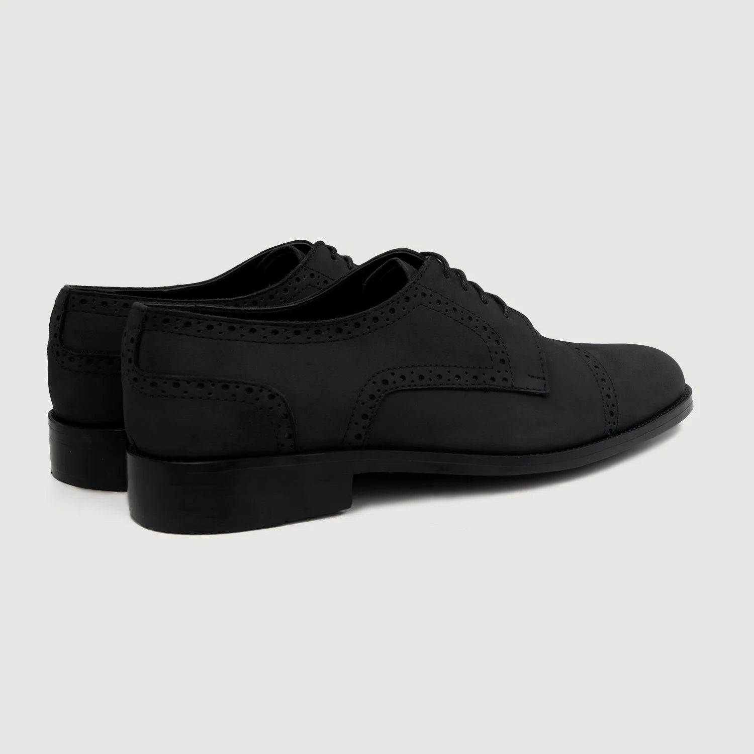 Dirk Brogues Derby Black Nubuck Leather Shoes by Dash Racegear - men Leather Shoes view 4