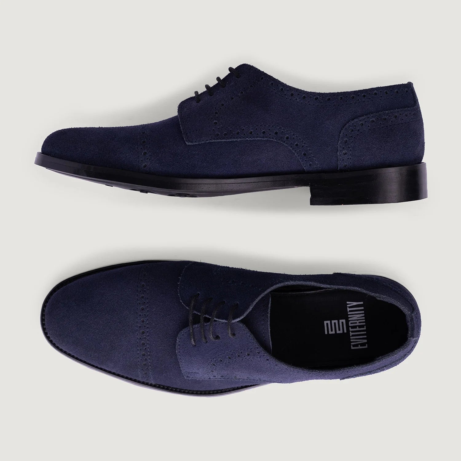 Dirk Brogues Derby Blue Suede Leather Shoes - StudGuard by Dash Racegear - men Leather Shoes view 4
