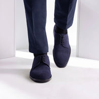 Dirk Brogues Derby Blue Suede Leather Shoes - StudGuard by Dash Racegear - men Leather Shoes view 6