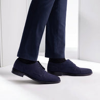 Dirk Brogues Derby Blue Suede Leather Shoes - StudGuard by Dash Racegear - men Leather Shoes view 7