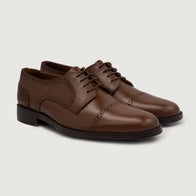 Dirk Brogues Derby Brown Leather Shoes by Dash Racegear - men Leather Shoes view 1