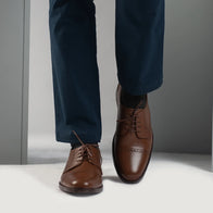 Dirk Brogues Derby Brown Leather Shoes by Dash Racegear - men Leather Shoes view 7