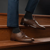 Dirk Brogues Derby Brown Leather Shoes by Dash Racegear - men Leather Shoes view 9