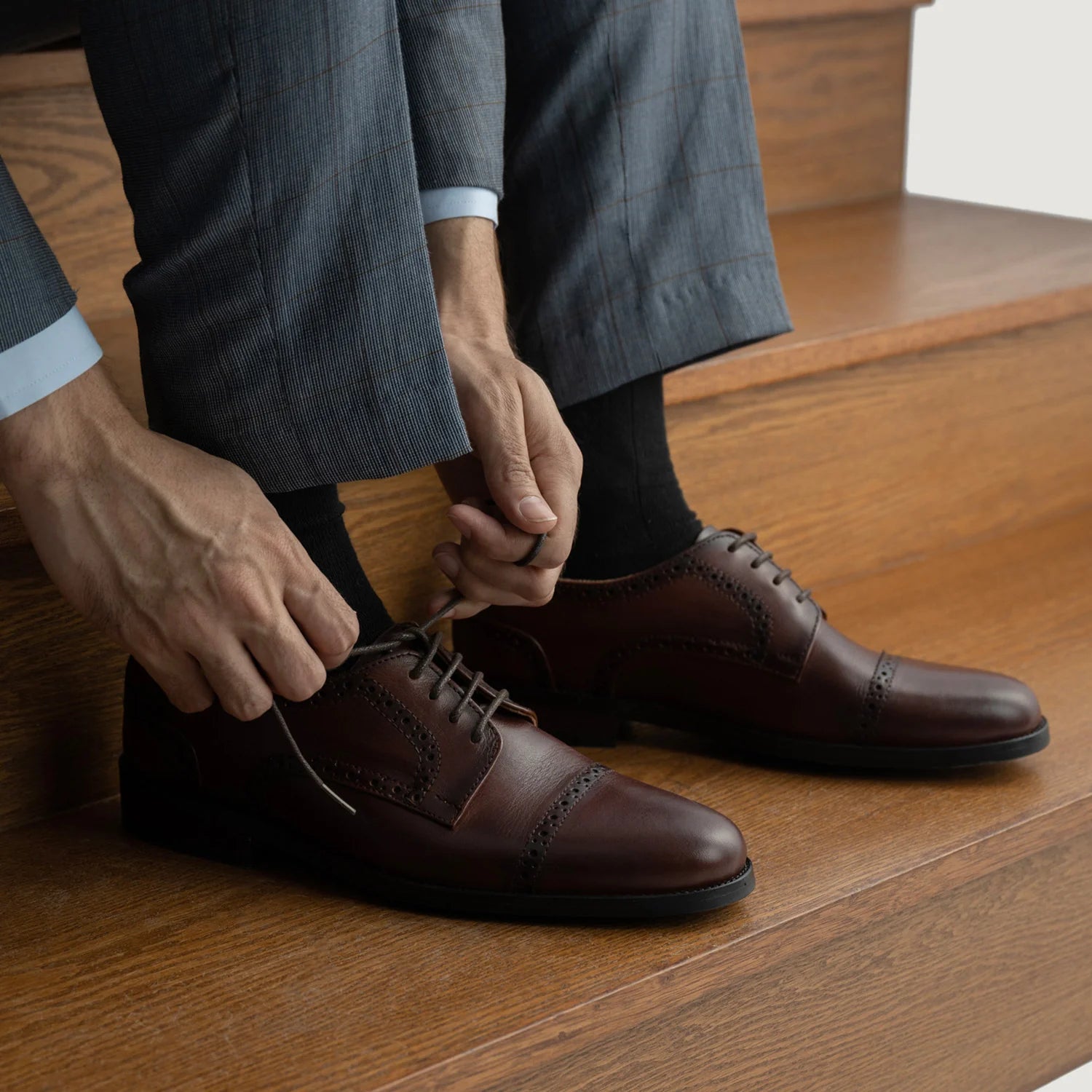 Dirk Brogues Derby Brown Leather Shoes - StudGuard by Dash Racegear - men Leather Shoes view 10