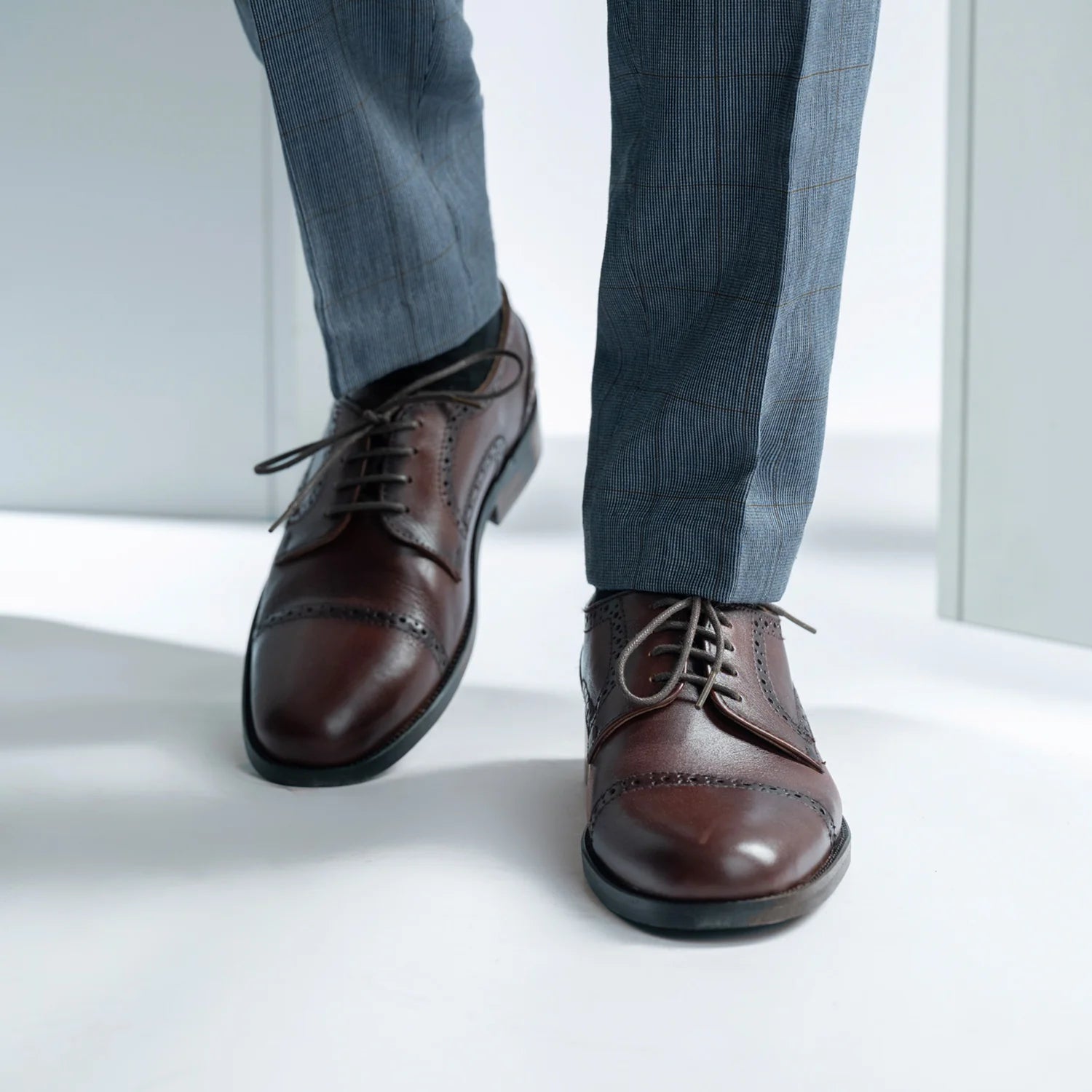 Dirk Brogues Derby Brown Leather Shoes - StudGuard by Dash Racegear - men Leather Shoes view 6