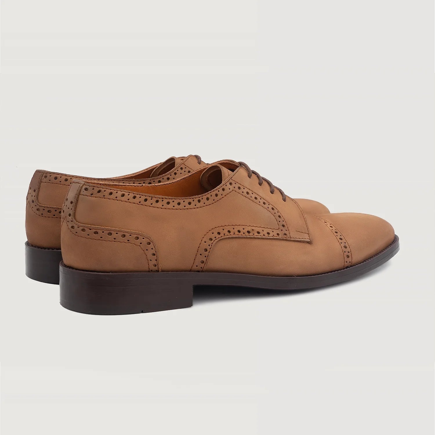 Dirk Brogues Derby Brown Nubuck Leather Shoes by Dash Racegear - men Leather Shoes view 4
