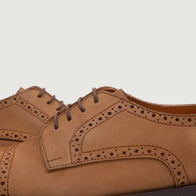 Dirk Brogues Derby Brown Nubuck Leather Shoes by Dash Racegear - men Leather Shoes view 5