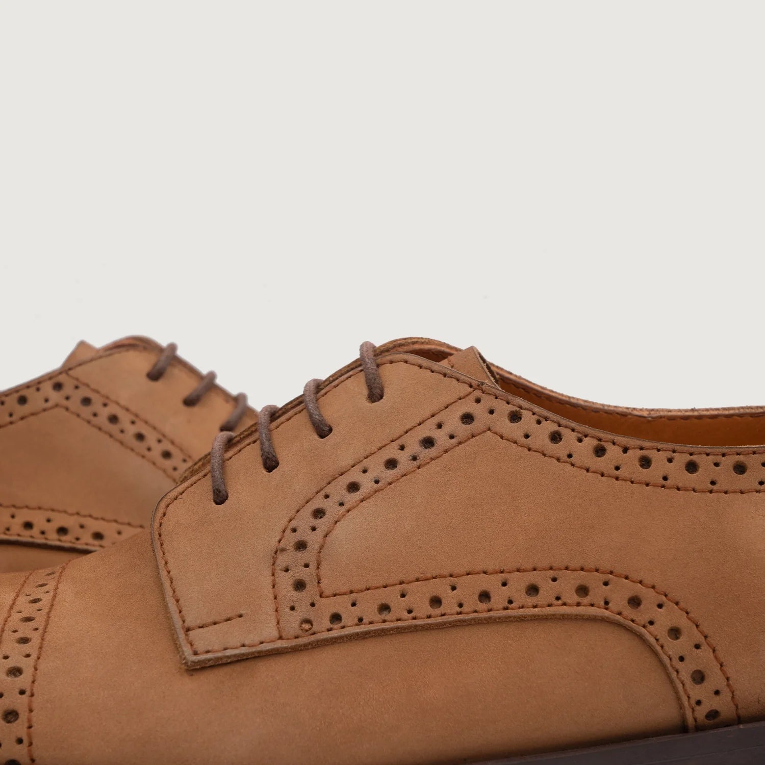 Dirk Brogues Derby Brown Nubuck Leather Shoes by Dash Racegear - men Leather Shoes view 5