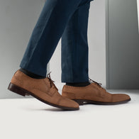Dirk Brogues Derby Brown Nubuck Leather Shoes by Dash Racegear - men Leather Shoes view 8