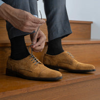 Dirk Brogues Derby Brown Suede Leather Shoes - StudGuard by Dash Racegear - men Leather Shoes view 10