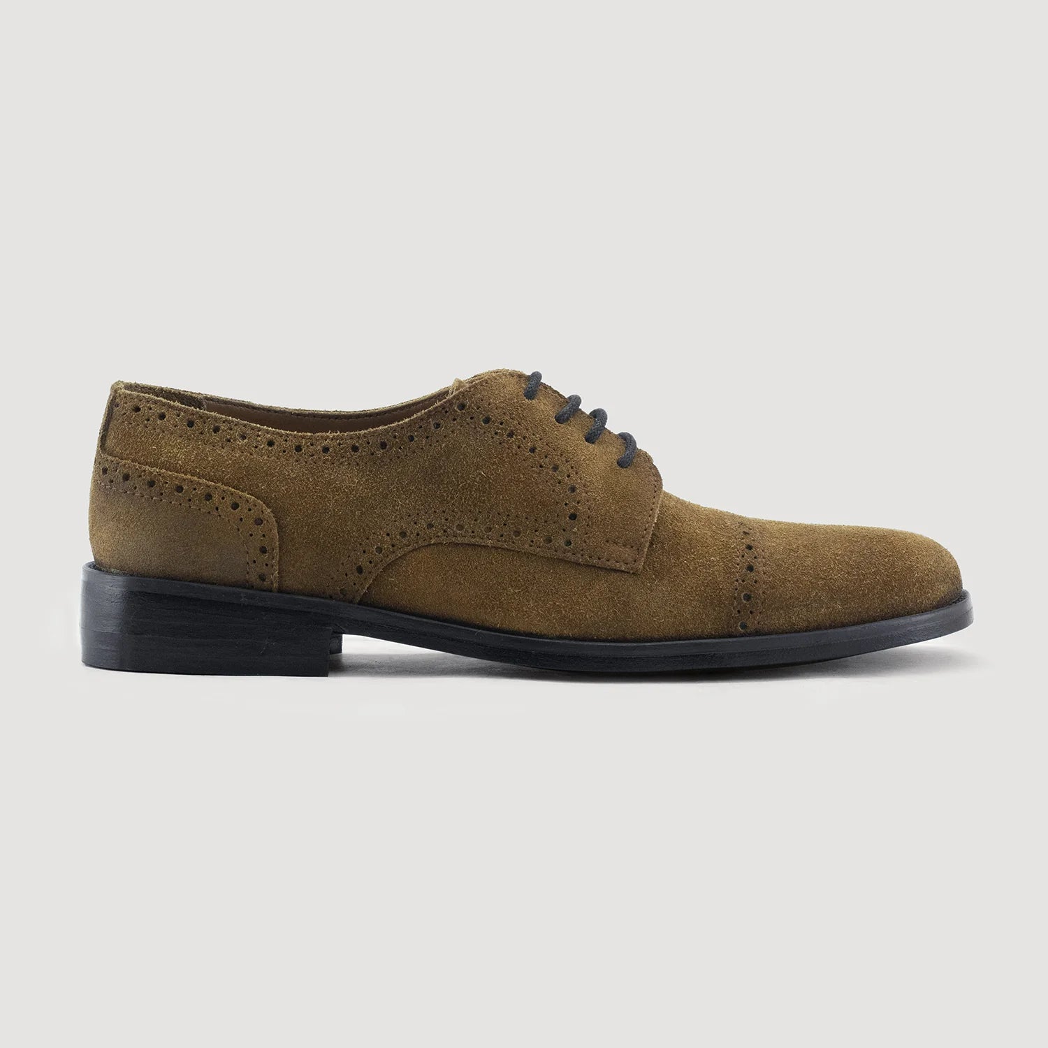 Dirk Brogues Derby Brown Suede Leather Shoes - StudGuard by Dash Racegear - men Leather Shoes view 2