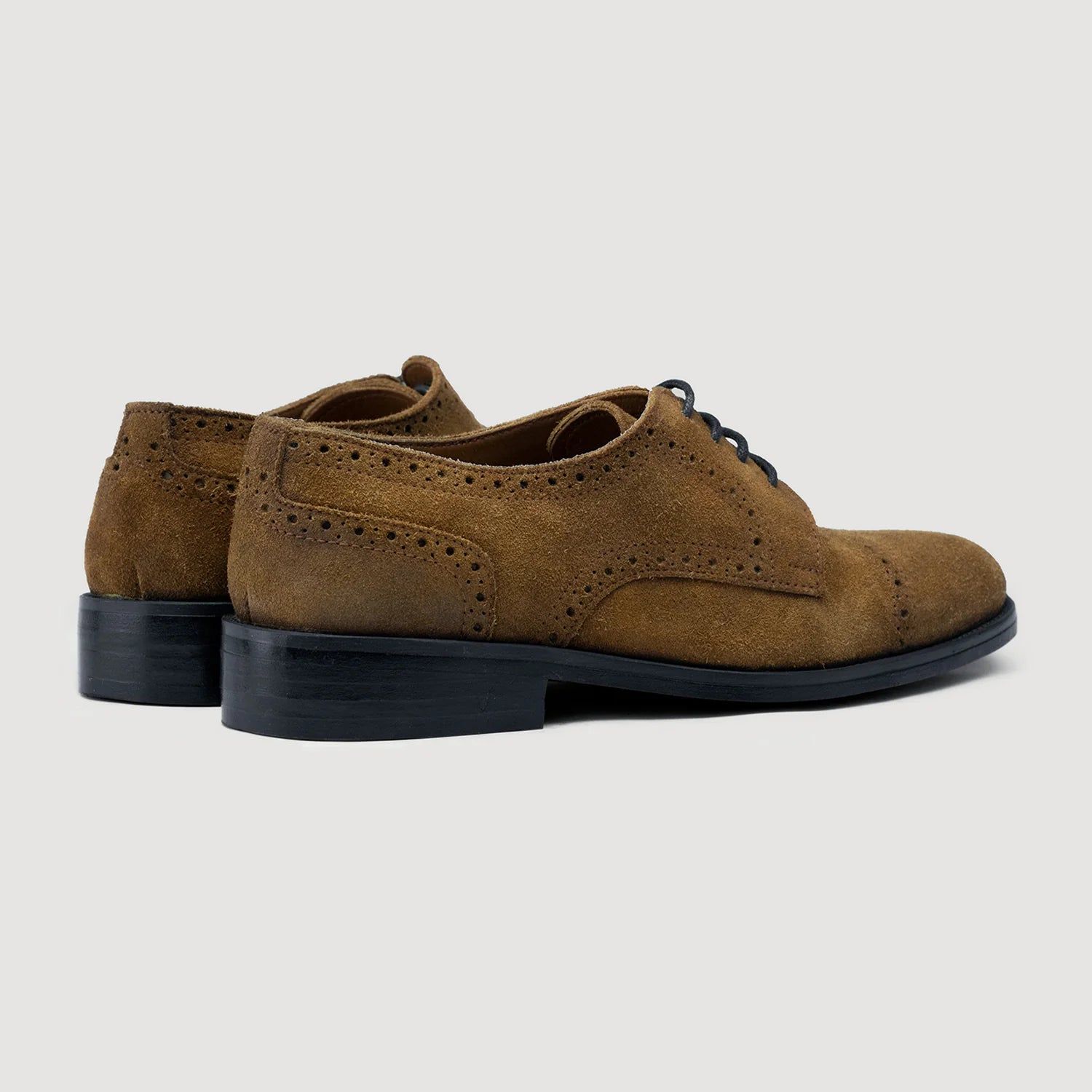 Dirk Brogues Derby Brown Suede Leather Shoes - StudGuard by Dash Racegear - men Leather Shoes view 4
