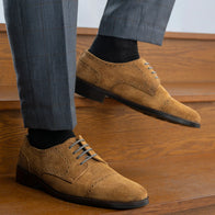 Dirk Brogues Derby Brown Suede Leather Shoes - StudGuard by Dash Racegear - men Leather Shoes view 9