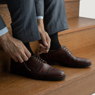 Dirk Brogues Derby Burnished Brown Leather Shoes by Dash Racegear - men Leather Shoes view 10