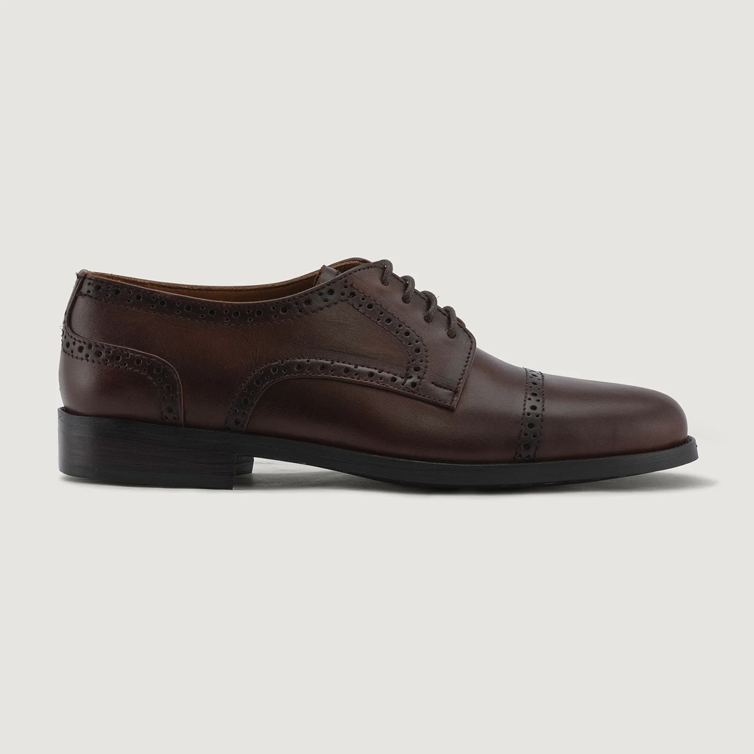 Dirk Brogues Derby Burnished Brown Leather Shoes by Dash Racegear - men Leather Shoes view 2