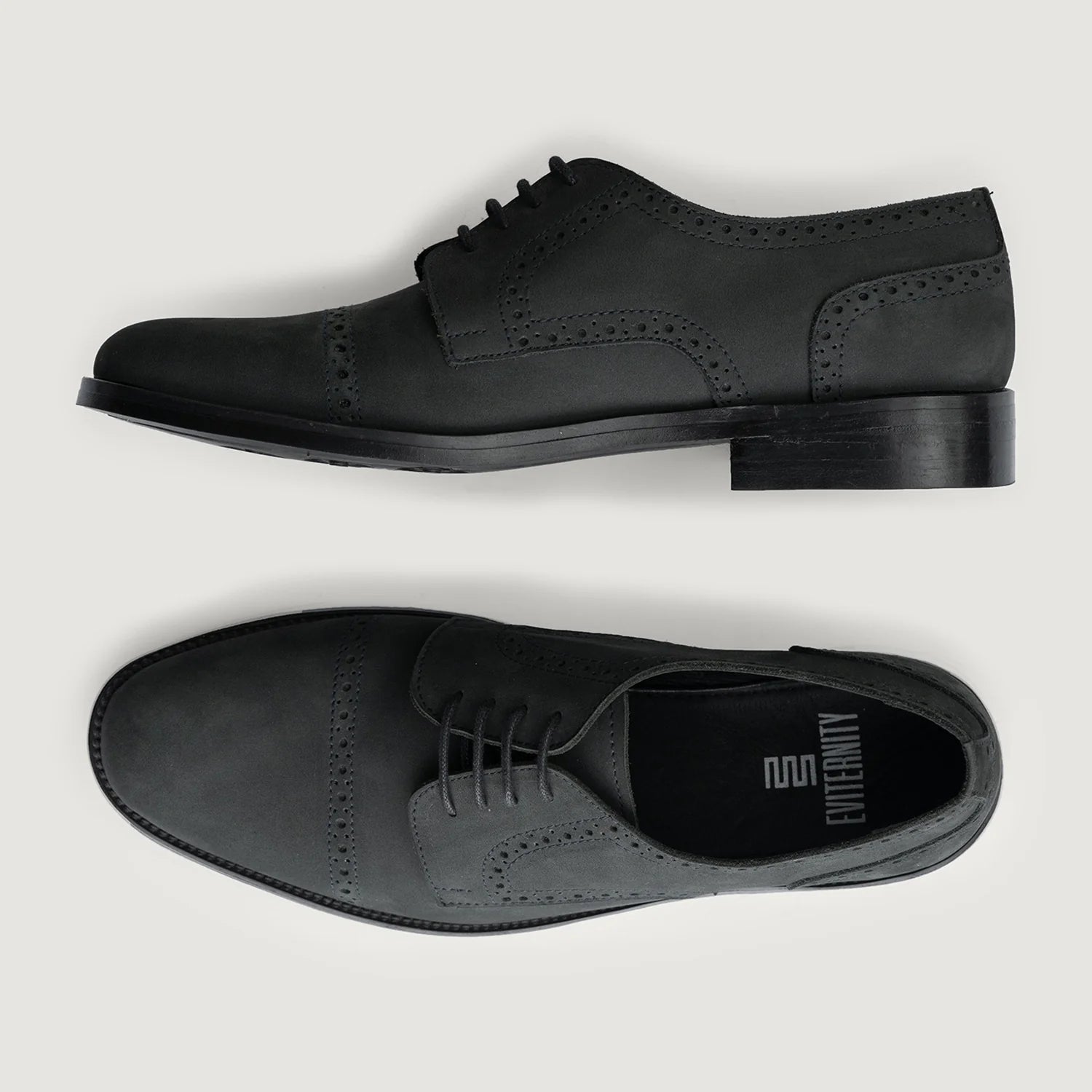 Dirk Brogues Derby Matte Black Nubuck Leather Shoes - StudGuard by Dash Racegear - men Leather Shoes view 3