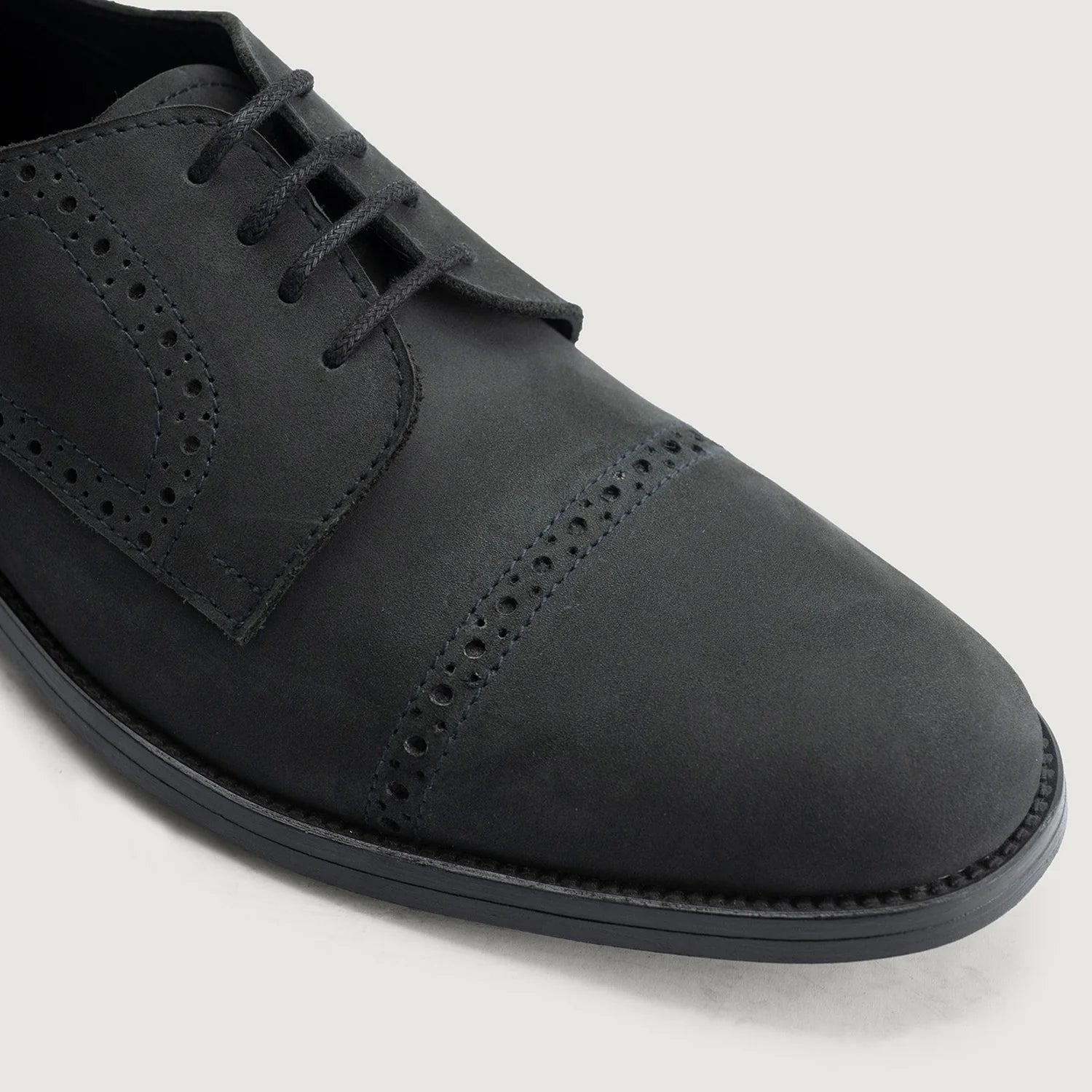 Dirk Brogues Derby Matte Black Nubuck Leather Shoes - StudGuard by Dash Racegear - men Leather Shoes view 5
