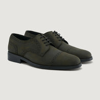 Dirk Brogues Derby Olive Oil Pullup Leather Shoes - StudGuard by Dash Racegear - men Leather Shoes view 1