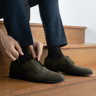 Dirk Brogues Derby Olive Oil Pullup Leather Shoes - StudGuard by Dash Racegear - men Leather Shoes view 10