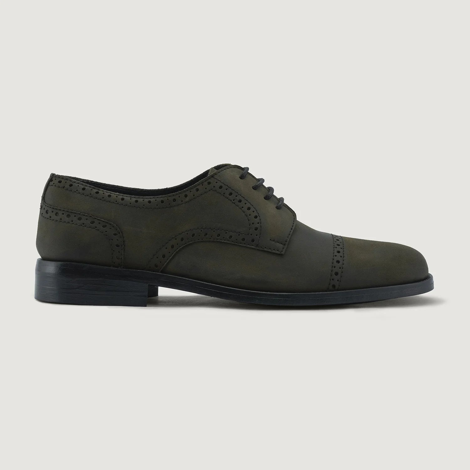 Dirk Brogues Derby Olive Oil Pullup Leather Shoes - StudGuard by Dash Racegear - men Leather Shoes view 2