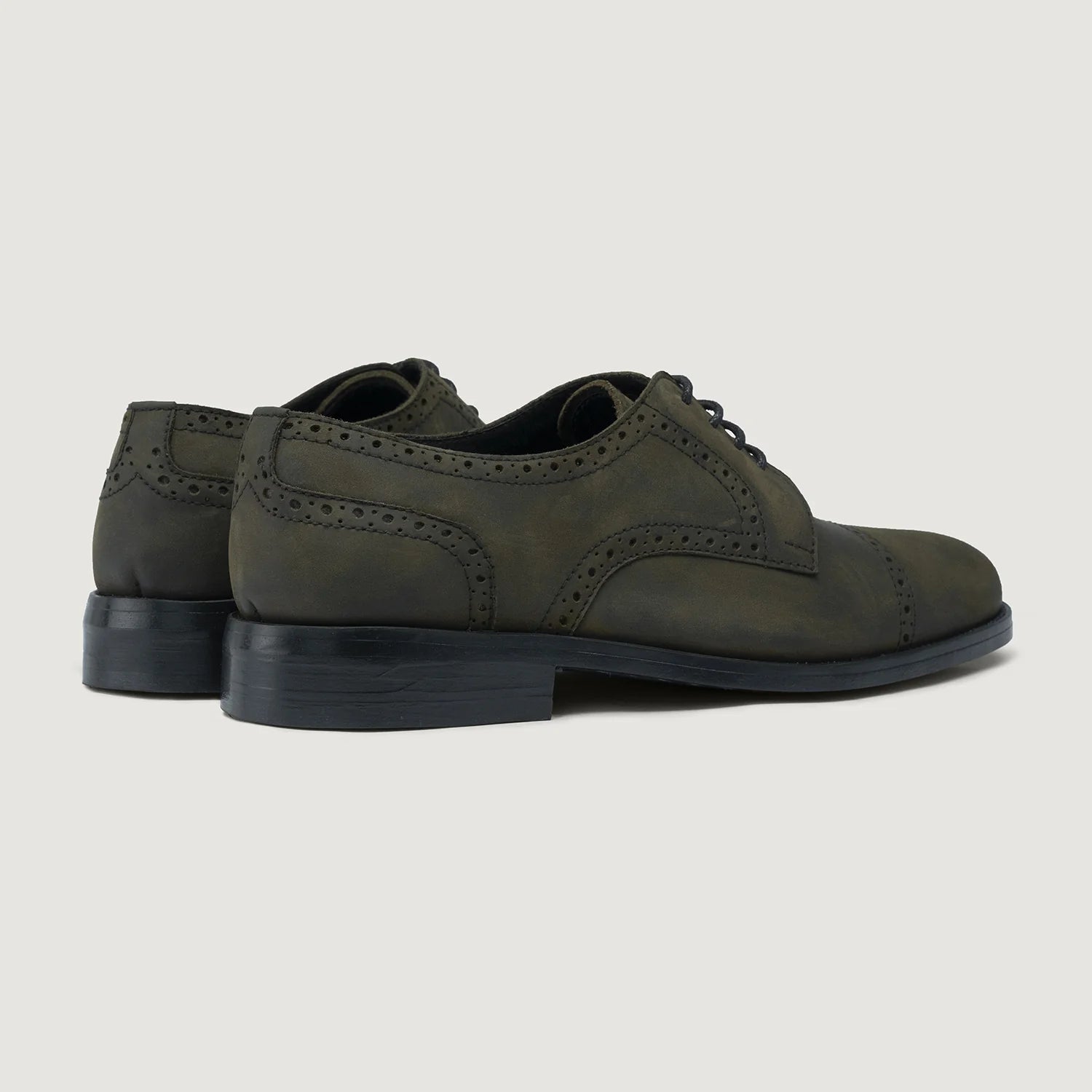 Dirk Brogues Derby Olive Oil Pullup Leather Shoes - StudGuard by Dash Racegear - men Leather Shoes view 4