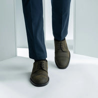 Dirk Brogues Derby Olive Oil Pullup Leather Shoes - StudGuard by Dash Racegear - men Leather Shoes view 6